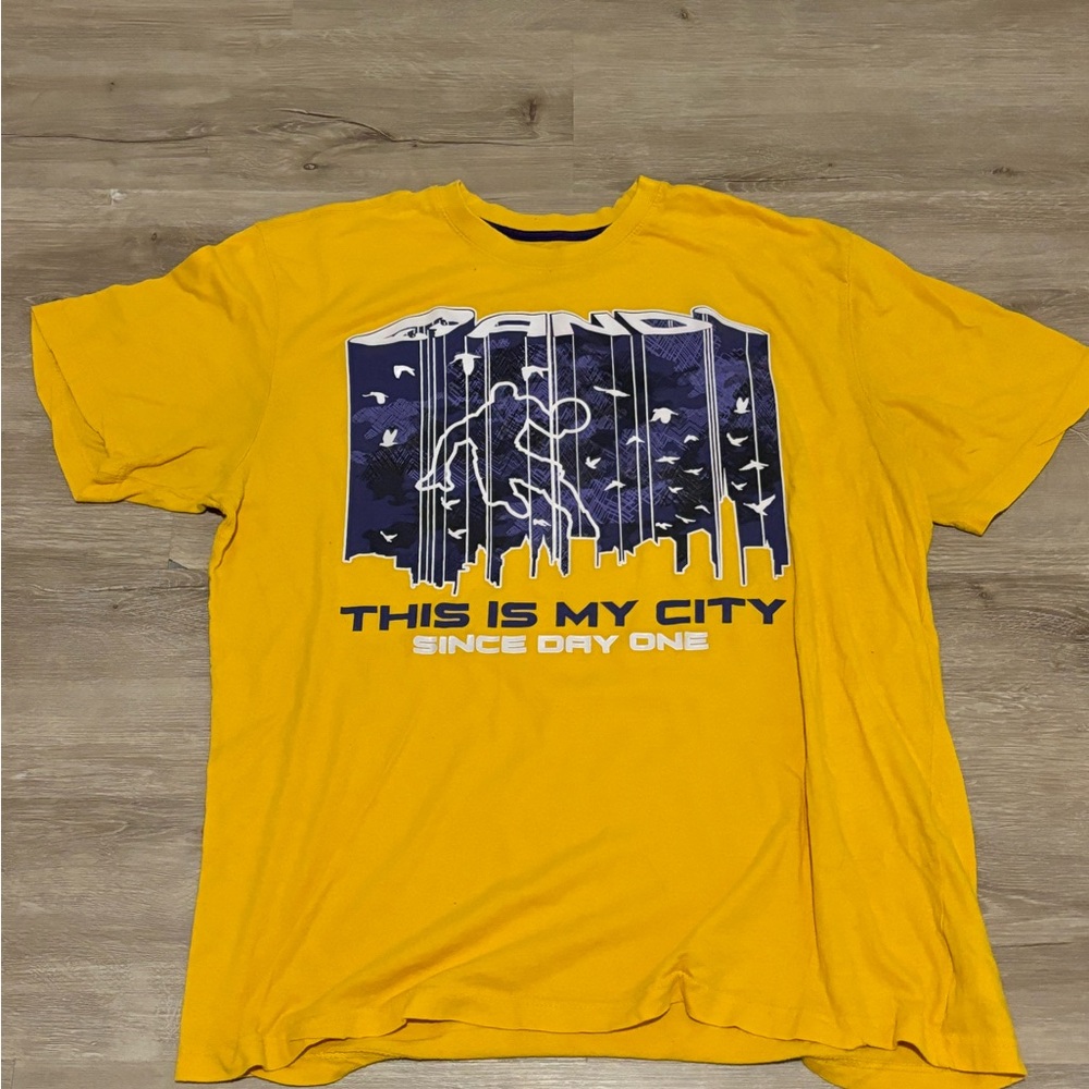 AND1 Yellow Graphic Men's T-Shirt